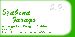 szabina farago business card